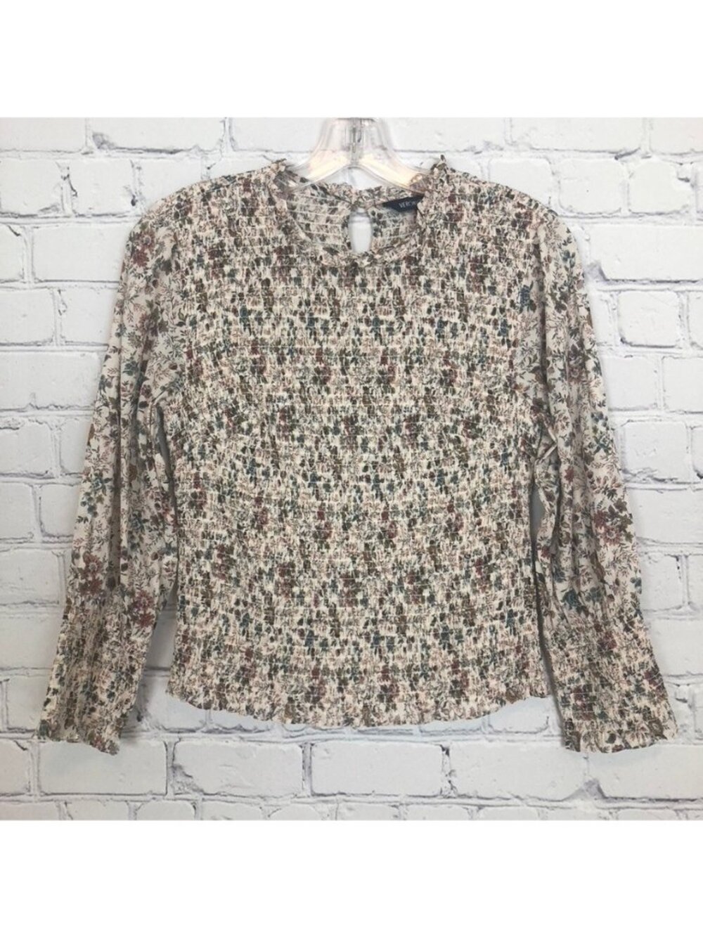 Veronica Beard Kali Ruffle Smocked Top Size 2 Floral